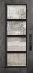 WDMA 36x80 Door (3ft by 6ft8in) Exterior Knotty Alder 36in x 80in Full Lite Urban Steel Grille Estancia Alder Door 1