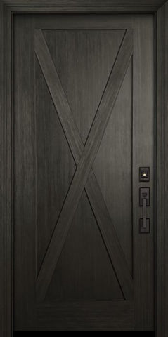 WDMA 36x80 Door (3ft by 6ft8in) Exterior Fir 80in Shaker X Panel Door 1