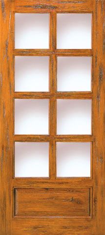 WDMA 36x84 Door (3ft by 7ft) Exterior Knotty Alder Single Door 8-Lite 1-Panel Southwest Home 1