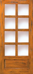 WDMA 36x84 Door (3ft by 7ft) Exterior Knotty Alder Single Door 8-Lite 1-Panel Southwest Home 1