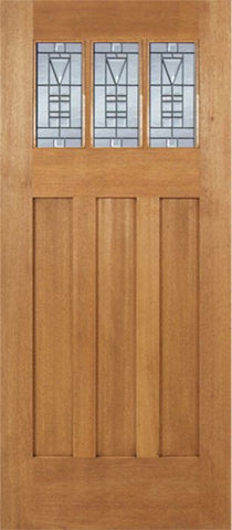 WDMA 36x84 Door (3ft by 7ft) Exterior Mahogany Barnsdale Single Door w/ B Glass 1