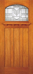 WDMA 36x84 Door (3ft by 7ft) Exterior Mahogany Single Door Arched Lite Glass Mission Style 1