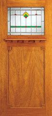 WDMA 36x84 Door (3ft by 7ft) Exterior Mahogany Single Doors Frank Lloyd Wright Mission Design 1