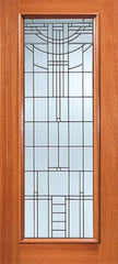 WDMA 36x84 Door (3ft by 7ft) Exterior Mahogany Art Deco Beveled Glass Front Single Door Full Lite 1