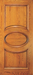 WDMA 36x84 Door (3ft by 7ft) Exterior Mahogany Oval Front Modern Single Door 3 Panel Raised Moulding 1