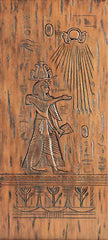 WDMA 36x84 Door (3ft by 7ft) Exterior Mahogany Egyptian Style Hand Carved Single Door Left in Solid  1
