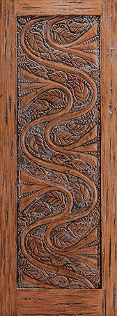 WDMA 36x84 Door (3ft by 7ft) Exterior Mahogany Nepali Carved Single Door Terraced fields pattern 1