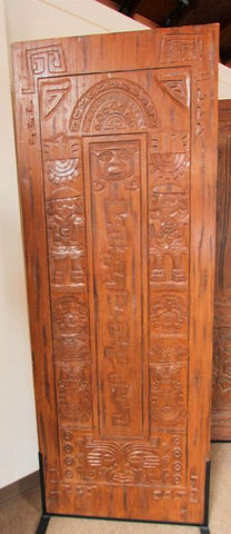 WDMA 36x84 Door (3ft by 7ft) Exterior Mahogany Mayan Motifs Carved Single Door in Solid  2