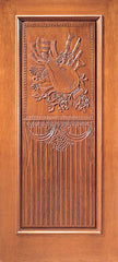 WDMA 36x84 Door (3ft by 7ft) Exterior Mahogany Single Door Hand Carved One Panel in  1