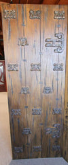WDMA 36x84 Door (3ft by 7ft) Exterior Mahogany Inca Motifs Hand Carved Single Door in Solid  3