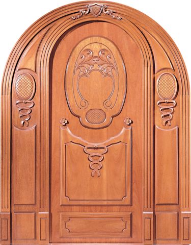 WDMA 36x84 Door (3ft by 7ft) Exterior Mahogany Maltese Style Arch Hand Carved Door inspired by The Hal Millieri 1