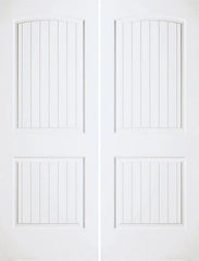 WDMA 36x96 Door (3ft by 8ft) Interior Barn Smooth 96in Santa Fe Solid Core Double Door|1-3/8in Thick 1