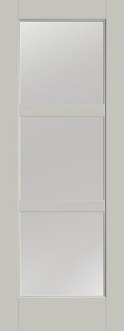 WDMA 36x96 Door (3ft by 8ft) Exterior Smooth 3 Lite 8ft0in Full Lite Flush-Glazed Fiberglass Single Door 1