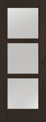 WDMA 36x96 Door (3ft by 8ft) Exterior Oak 3 Lite 8ft0in Full Lite Flush-Glazed Fiberglass Single Door 1