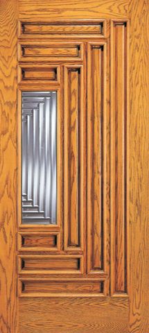 WDMA 36x96 Door (3ft by 8ft) Exterior Mahogany Modern Single Door 9 Panel 1 Lite Solid  1