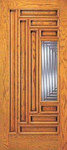 WDMA 36x96 Door (3ft by 8ft) Exterior Mahogany Contemporary Front Single Door 9 Panel 1 Lite Solid  1
