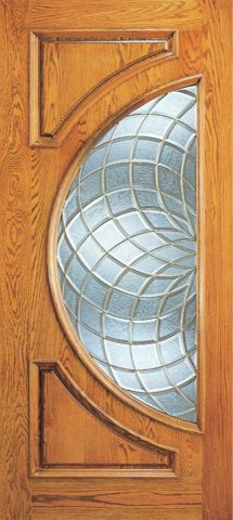 WDMA 36x96 Door (3ft by 8ft) Exterior Mahogany Contemporary Glasswork Radius Lite Entry Single Door 1