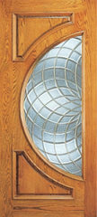 WDMA 36x96 Door (3ft by 8ft) Exterior Mahogany Contemporary Glasswork Radius Lite Entry Single Door 1