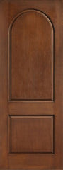 WDMA 36x96 Door (3ft by 8ft) Exterior Rustic 8ft 2 Panel Round Top Classic-Craft Collection Single Door Granite Full Lite 1