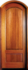 WDMA 36x96 Door (3ft by 8ft) Exterior Swing Mahogany Tiffany Solid Panel Single Door/Arch Top 1