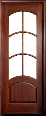 WDMA 36x96 Door (3ft by 8ft) Exterior Swing Mahogany Aberdeen TDL 6 Lite Single Door 1