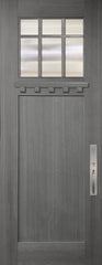 WDMA 36x96 Door (3ft by 8ft) Exterior Mahogany 36in x 96in Craftsman Marginal 6 Lite SDL 1 Panel Door 1