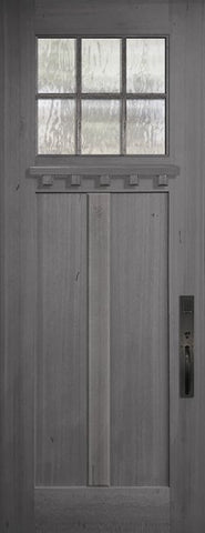 WDMA 36x96 Door (3ft by 8ft) Exterior Mahogany 36in x 96in Craftsman 6-Lite SDL 2 Panel Door 1