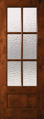 WDMA 36x96 Door (3ft by 8ft) Patio Knotty Alder 36in x 96in 6 Lite TDL Estancia Alder Door w/Textured Glass 1