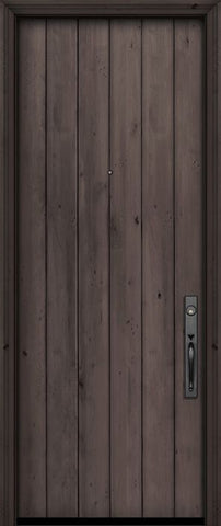 WDMA 36x96 Door (3ft by 8ft) Exterior Swing Knotty Alder 36in x 96in Square Top Plank Estancia Alder Door 1