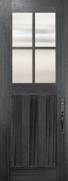 WDMA 36x96 Door (3ft by 8ft) Exterior Mahogany 36in x 96in Craftsman Tall 4 Lite SDL 3 Panel Door 1