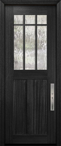 WDMA 36x96 Door (3ft by 8ft) Exterior Mahogany 36in x 96in Craftsman Tall Marginal 6 Lite SDL 2 Panel Door 2