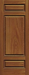 WDMA 36x96 Door (3ft by 8ft) Exterior Oak 3 Panel 8ft 2 Panel Square Top - WS Fiberglass Single Door HVHZ Impact 1