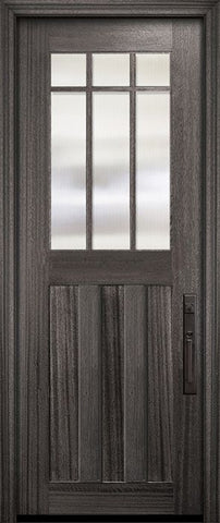 WDMA 36x96 Door (3ft by 8ft) Exterior Mahogany 36in x 96in Craftsman Tall Marginal 6 Lite SDL 3 Panel Door 2