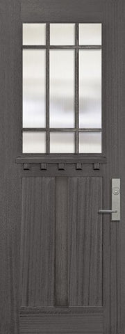 WDMA 36x96 Door (3ft by 8ft) Exterior Mahogany 36in x 96in Craftsman Tall Marginal 9 Lite SDL 2 Panel Door 1