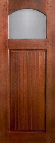 WDMA 36x96 Door (3ft by 8ft) Exterior Mahogany 36in x 96in Bungalow Arch Lite DoorCraft Door 1