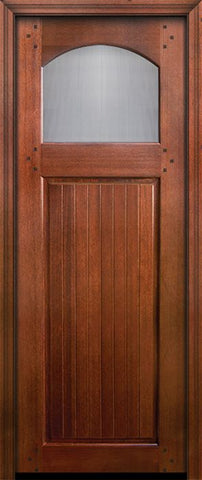 WDMA 36x96 Door (3ft by 8ft) Exterior Mahogany 36in x 96in Bungalow Arch Lite DoorCraft Door 2