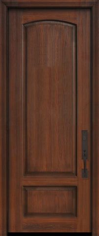 WDMA 36x96 Door (3ft by 8ft) Exterior Cherry Pro 96in 2 Panel Arch Door 1