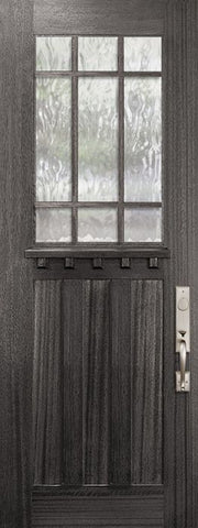 WDMA 36x96 Door (3ft by 8ft) Exterior Mahogany 36in x 96in Craftsman Tall Marginal 9 Lite SDL 3 Panel Door 1