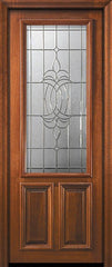 WDMA 36x96 Door (3ft by 8ft) Exterior Mahogany 36in x 96in 2/3 Lite Colonial 2 Panel DoorCraft Door 2