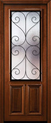 WDMA 36x96 Door (3ft by 8ft) Exterior Mahogany 36in x 96in 2/3 Lite Salado DoorCraft Door 2