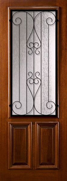 WDMA 36x96 Door (3ft by 8ft) Exterior Mahogany 36in x 96in 2/3 Lite Lavaca DoorCraft Door 1