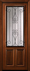 WDMA 36x96 Door (3ft by 8ft) Exterior Mahogany 36in x 96in 2/3 Lite Lavaca DoorCraft Door 2
