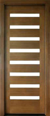 WDMA 36x96 Door (3ft by 8ft) Exterior Swing Mahogany Milan 8 Lite Single Door 1