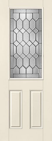 WDMA 36x96 Door (3ft by 8ft) Exterior Smooth Fiberglass Impact Door 8ft 1/2 Lite Crystalline 1