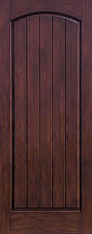 WDMA 36x96 Door (3ft by 8ft) Exterior Rustic Fiberglass Impact Door 8ft 1 Panel Plank Soft Arch 1