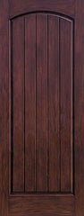 WDMA 36x96 Door (3ft by 8ft) Exterior Rustic Fiberglass Impact Door 8ft 1 Panel Plank Soft Arch 1