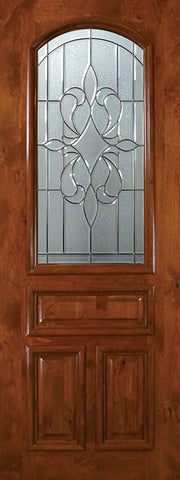 WDMA 36x96 Door (3ft by 8ft) Exterior Knotty Alder 36in x 96in Arch Lite New Orleans Alder Door 1