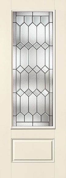 WDMA 36x96 Door (3ft by 8ft) Exterior Smooth Fiberglass Impact Door 8ft 3/4 Lite Crystalline 1