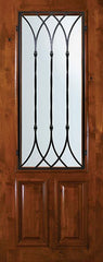 WDMA 36x96 Door (3ft by 8ft) Exterior Knotty Alder 36in x 96in 2/3 Lite Warwick Alder Door 1