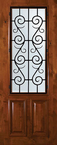 WDMA 36x96 Door (3ft by 8ft) Exterior Knotty Alder 36in x 96in 2/3 Lite St. Charles Alder Door 1